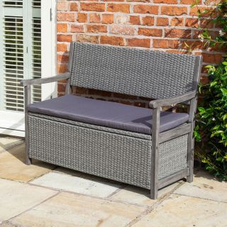 Alderley Rattan Storage Bench 2 Seat